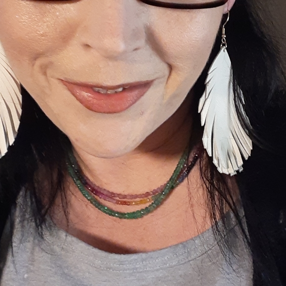 Natural Bogata Columbian grade Aaa emerald beaded necklace .57 carats Wholesale! - Picture 2 of 12